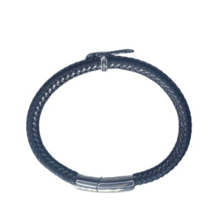 Prime Cross Chrome Leather Bracelet