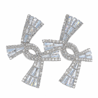 NSS - White Frost Silver Earrings