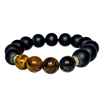 Zulu Tiger Eye Black Bead Bracelet