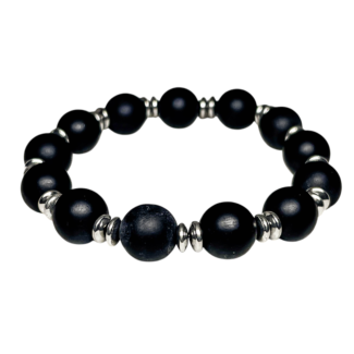 Bumbo Black Matte Bead Bracelet