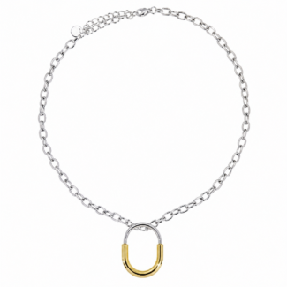 Zamanie Giz Silver Stainless Steel Necklace